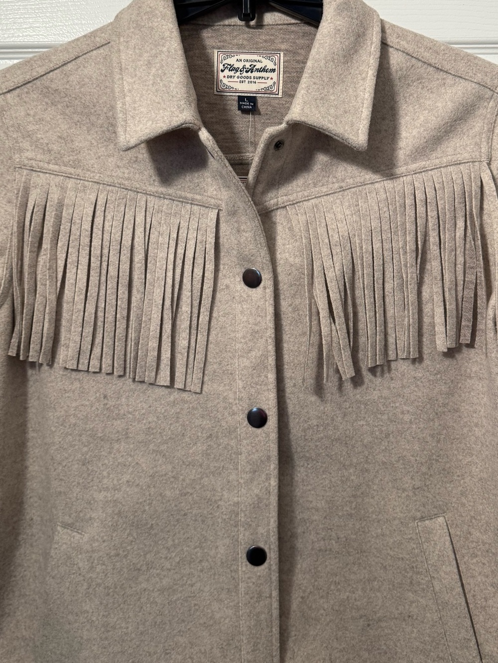 Fringe Button-Front Jacket - Picture 2 of 8